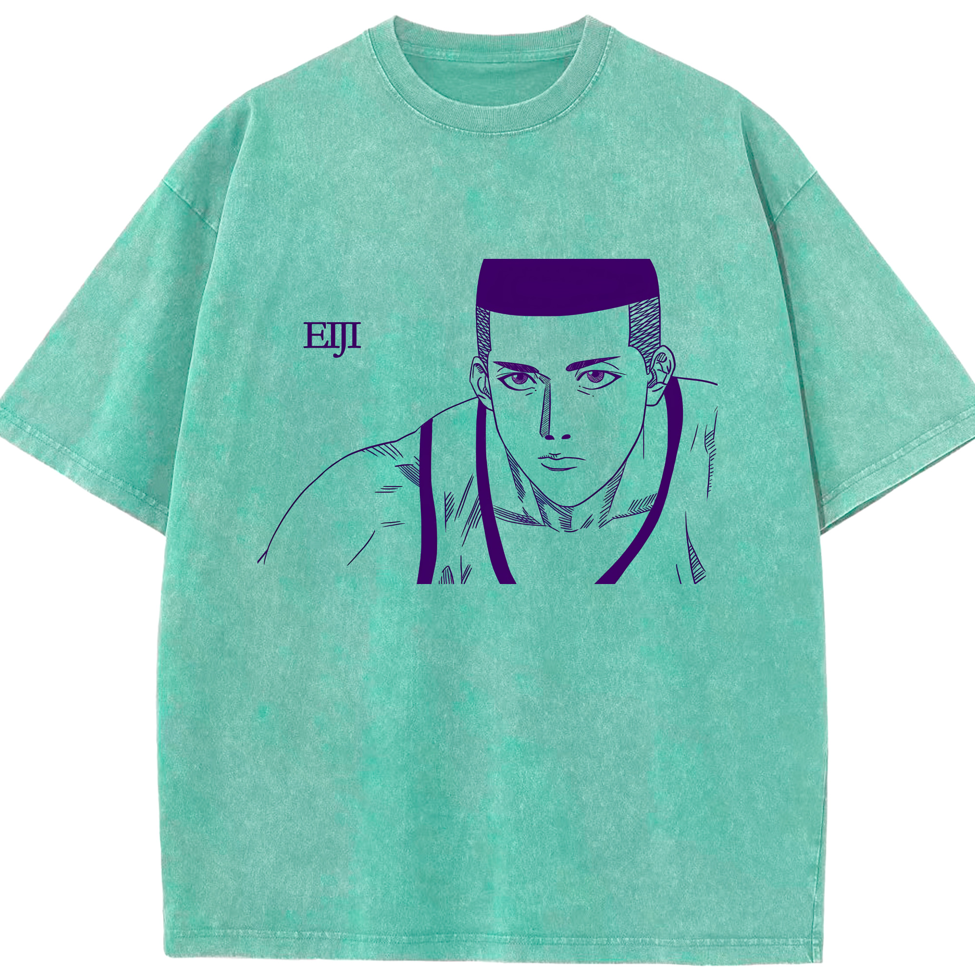 （画像用） SLAM DUNK／スラムダンク 綿100% ヴィンテージ風 半袖Tシャツ（フロントプリント）
